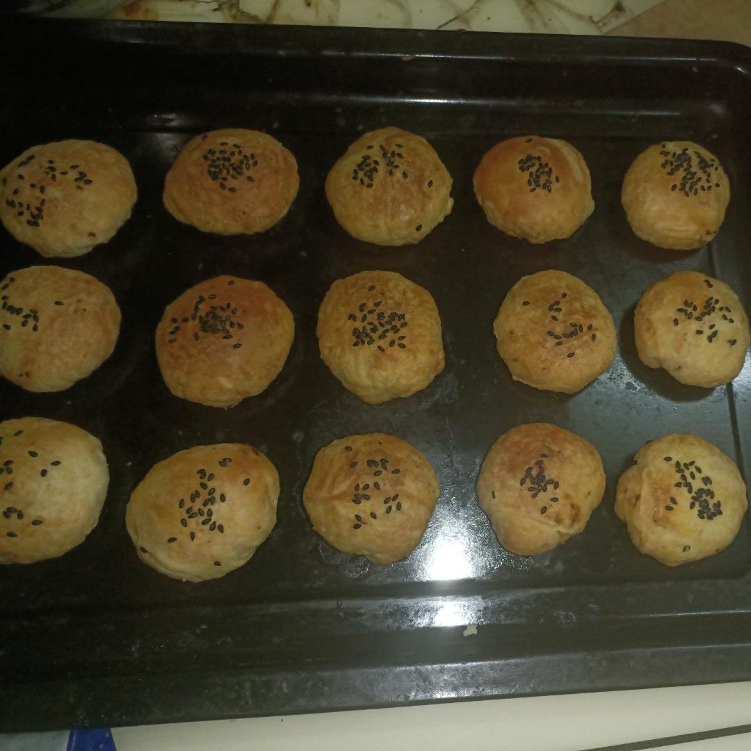 酥掉皮的《绿豆饼》玉米油/猪油烤箱版