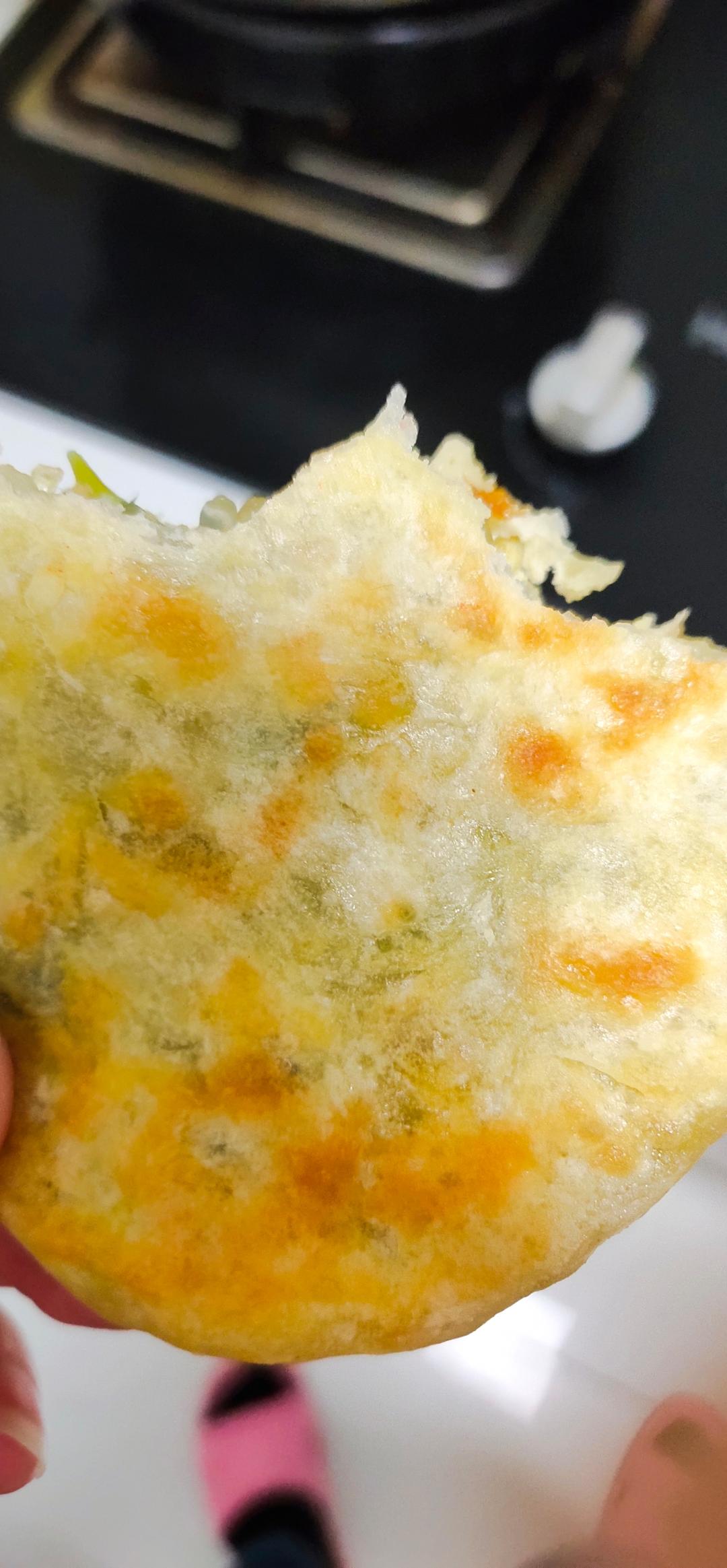 皮薄如纸的韭菜馅饼|免揉面法