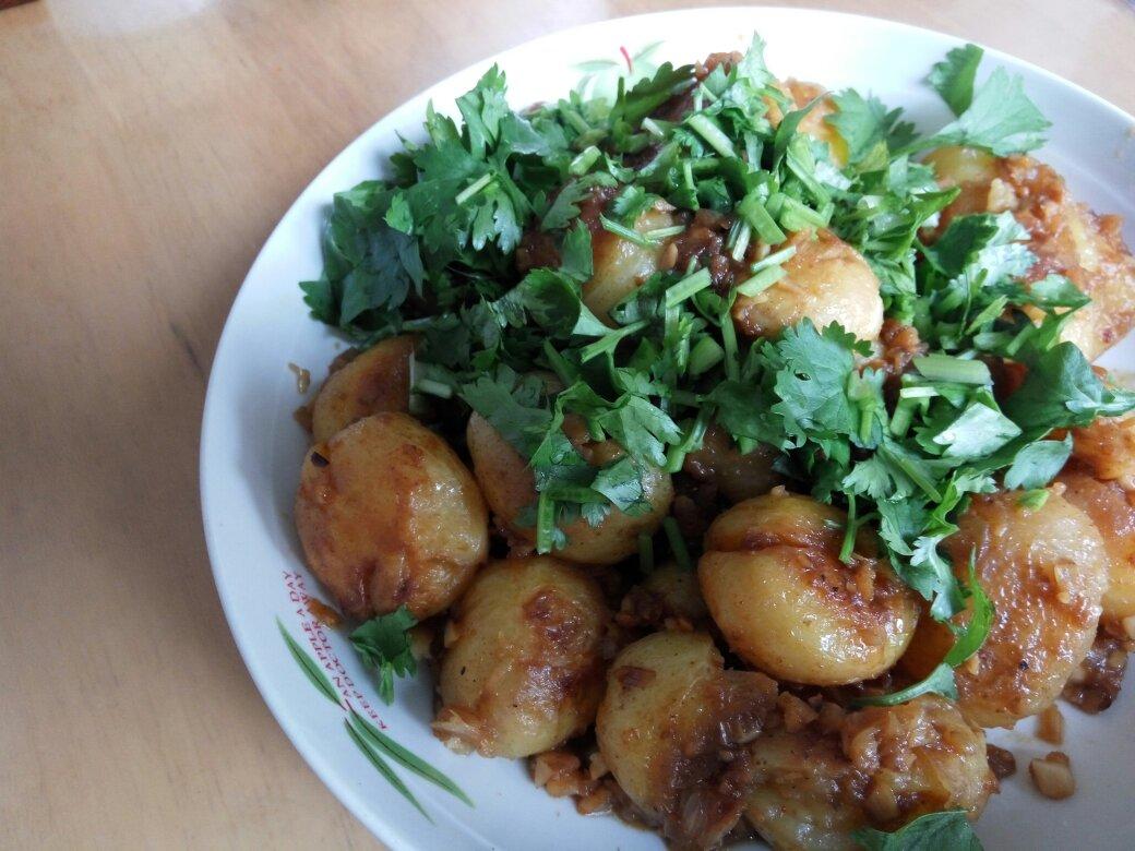 孜然香辣煎小土豆