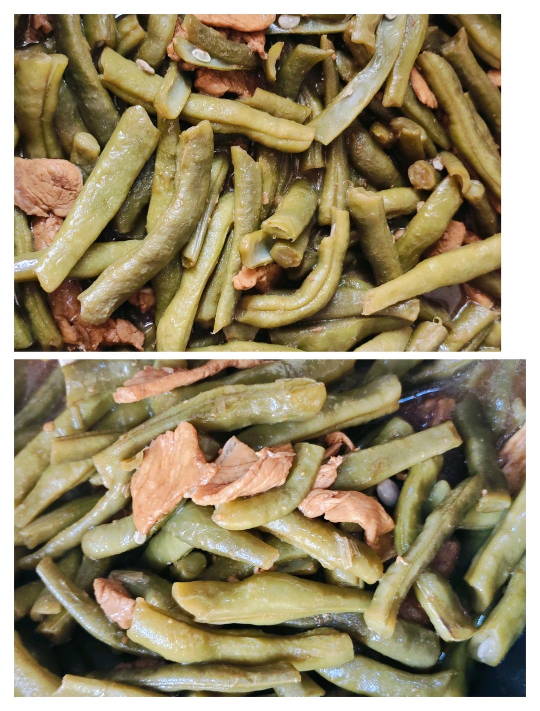 东北豆角炖肉片