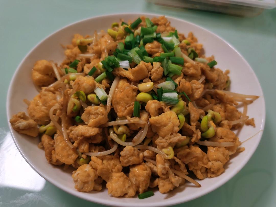 豆芽炒鸡蛋