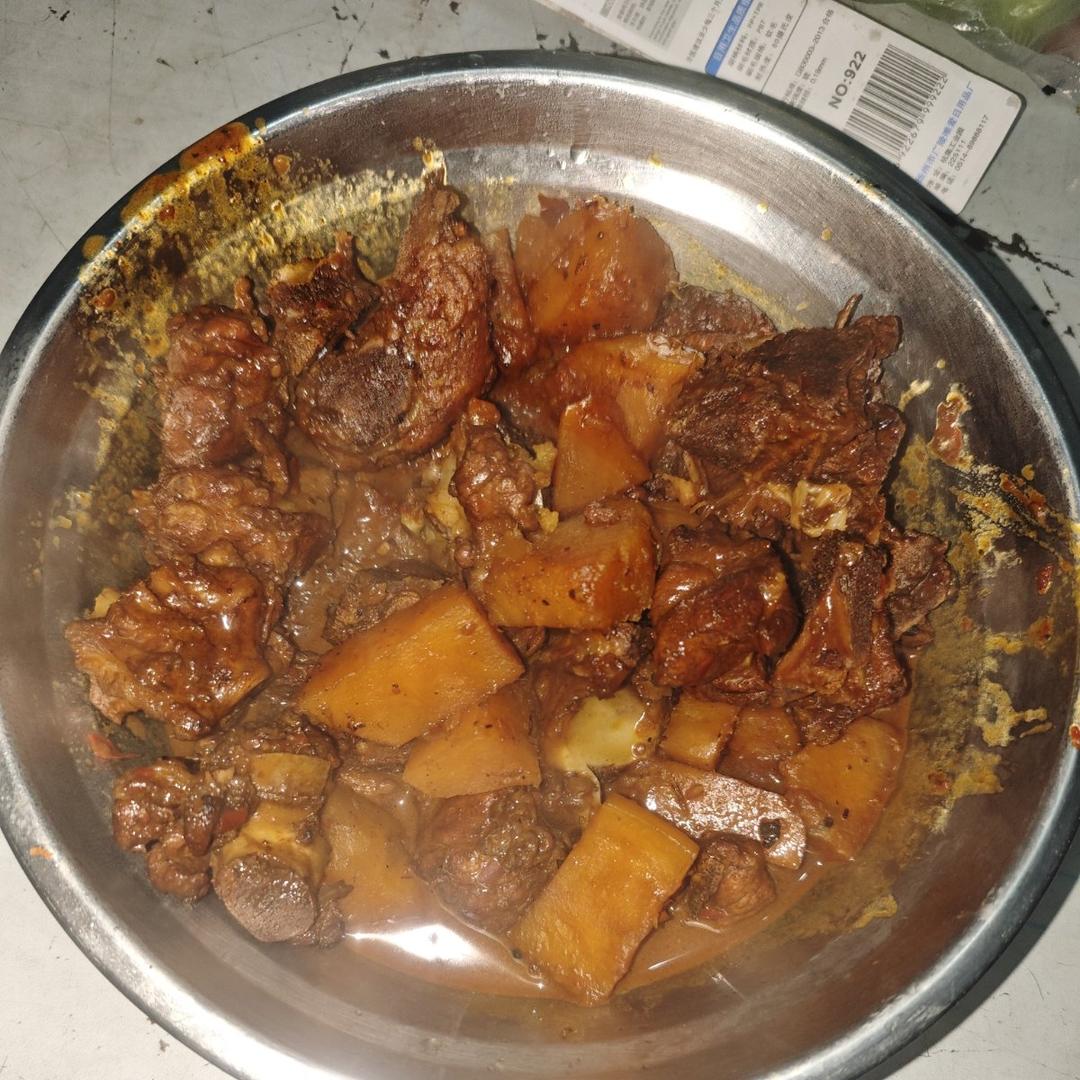 简单快手家常红烧土豆排骨（火锅料版）