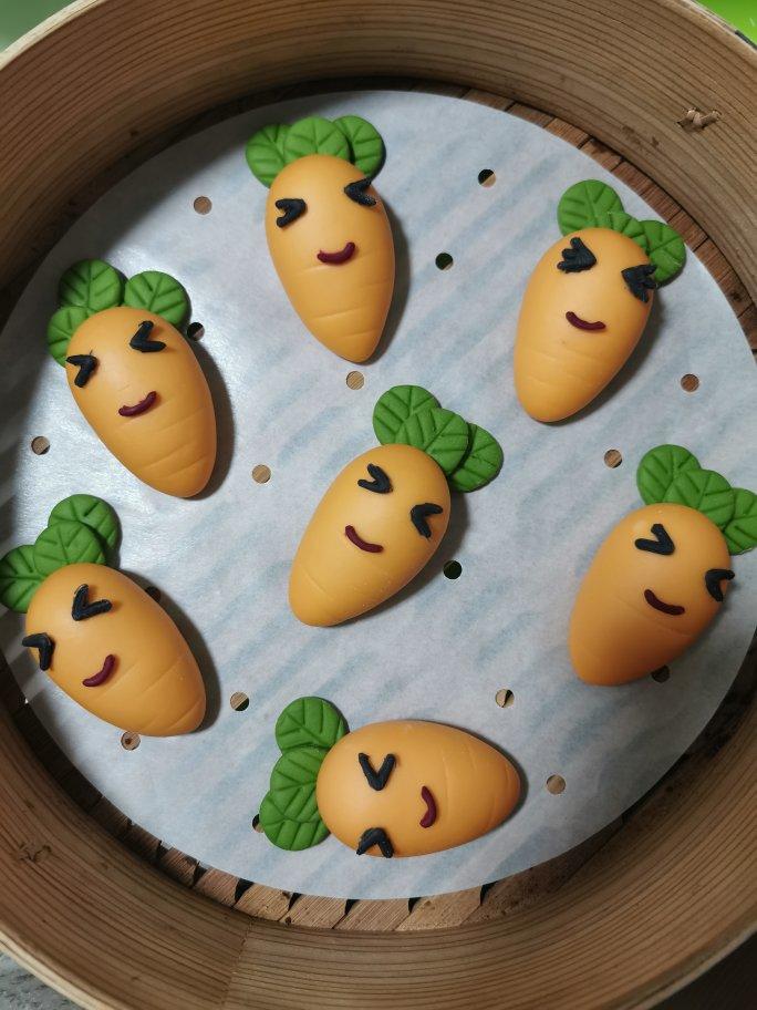 超萌的胡萝卜造型卡通馒头