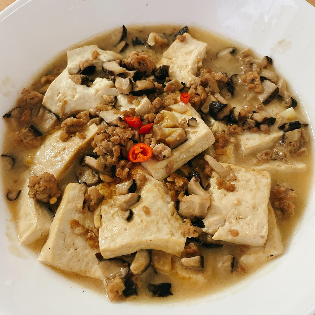 肉末嫩豆腐｜嫩滑口感爽口！这道快手菜超级下饭！！（减脂少油版）