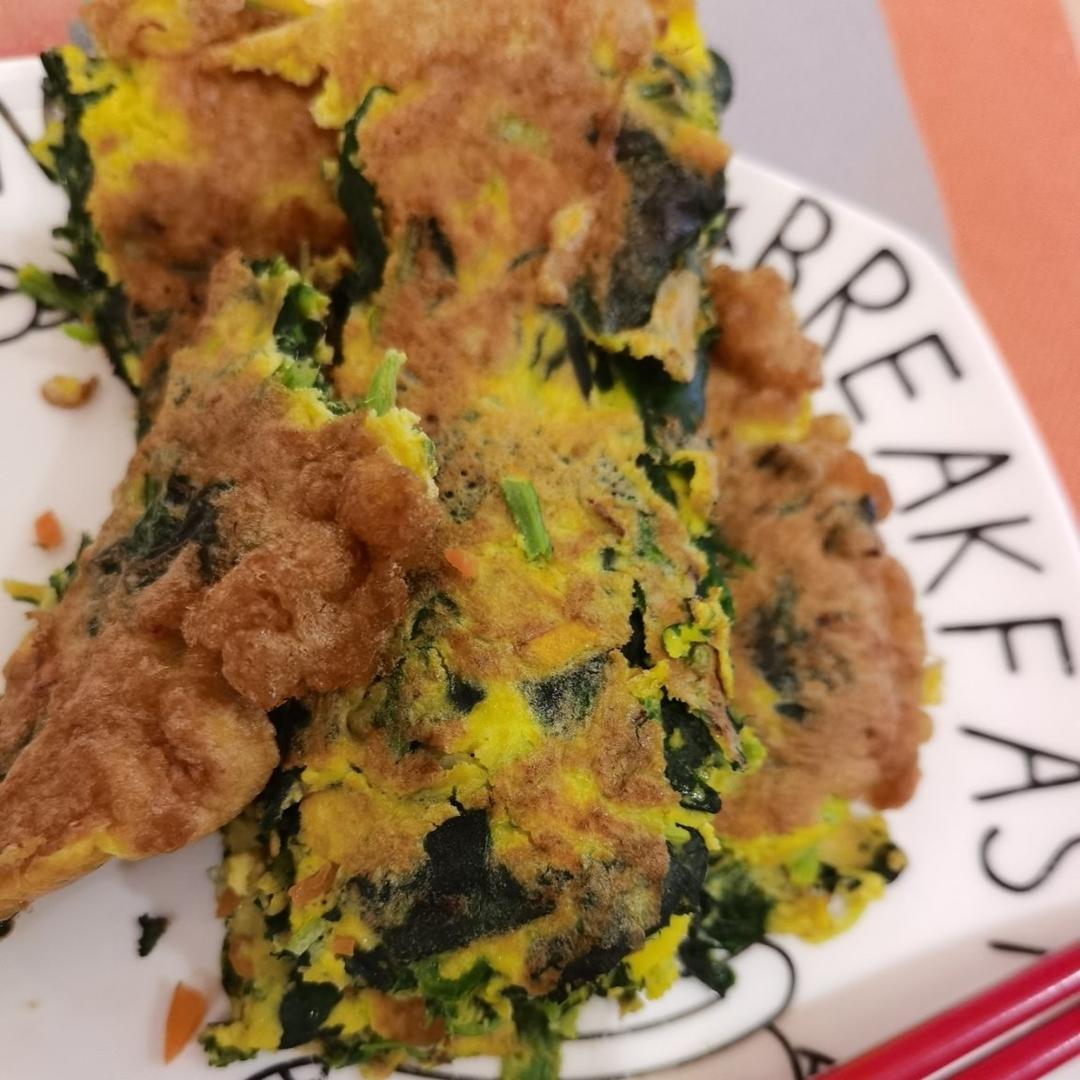 菠菜鸡蛋饼