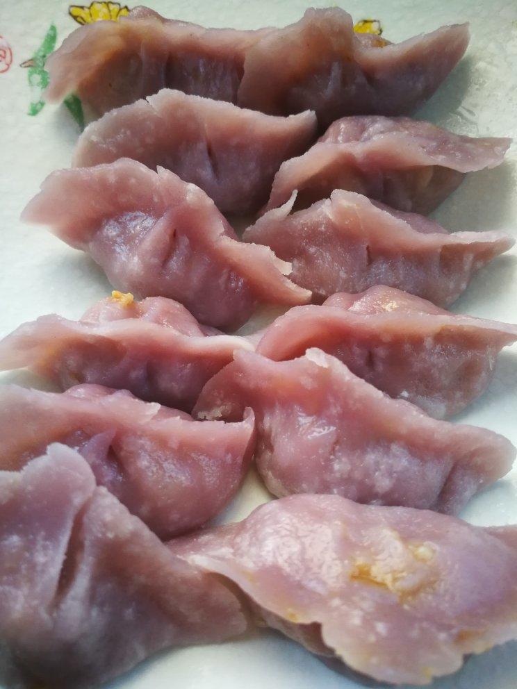 紫甘蓝水晶饺