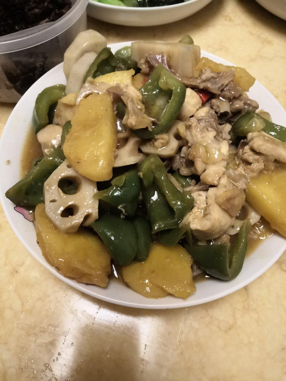 甜辣菠萝苹果鸡【健康一锅端】