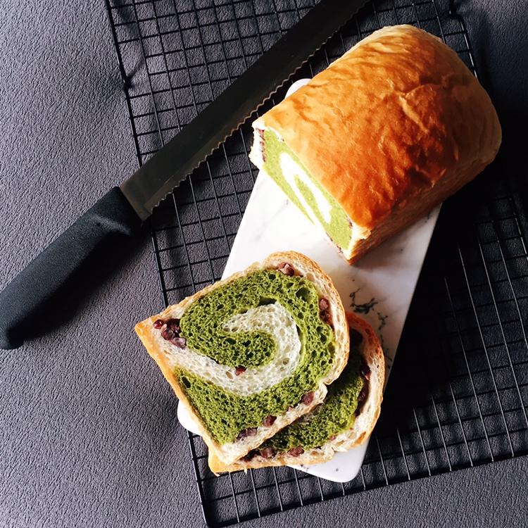 最正宗的日式抹茶红豆吐司