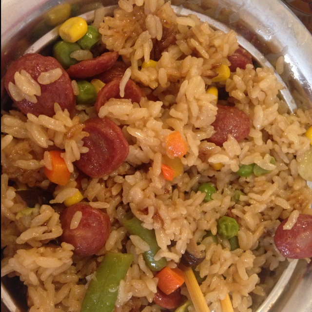 韩式香肠土豆焖饭