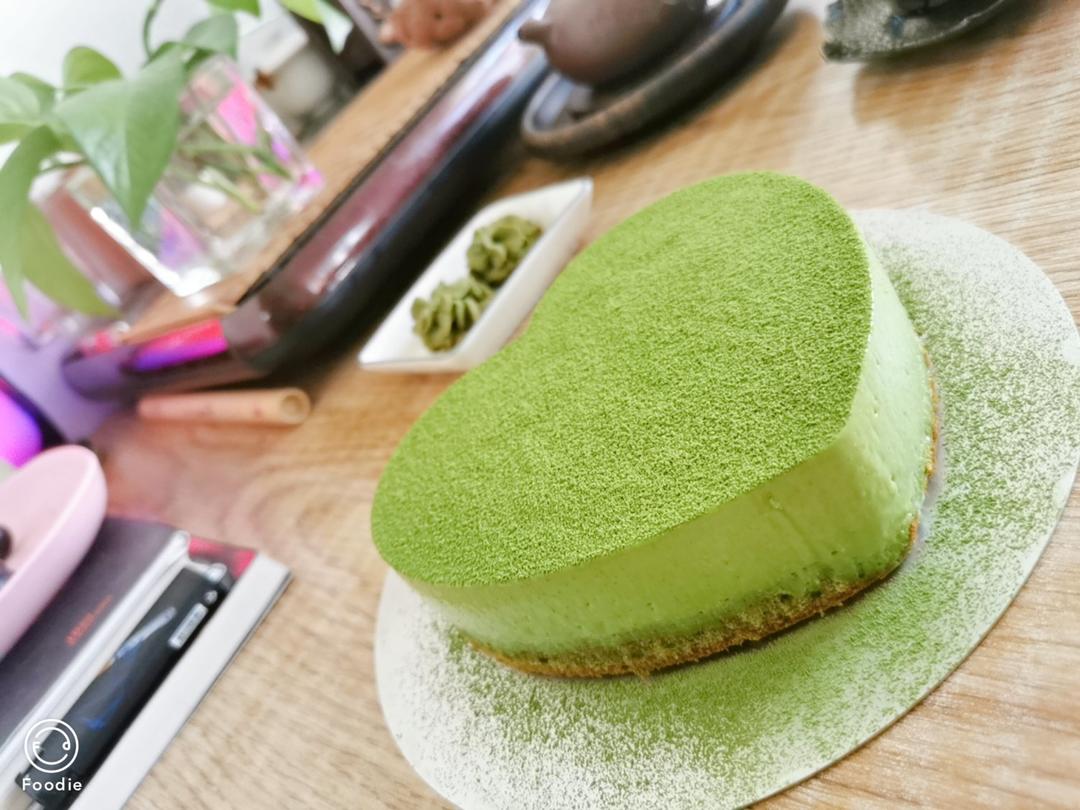 娜娜3363做的低卡抹茶慕斯蛋糕6寸