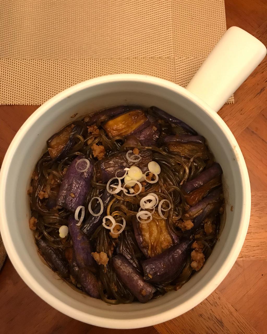 肉末茄子粉丝煲