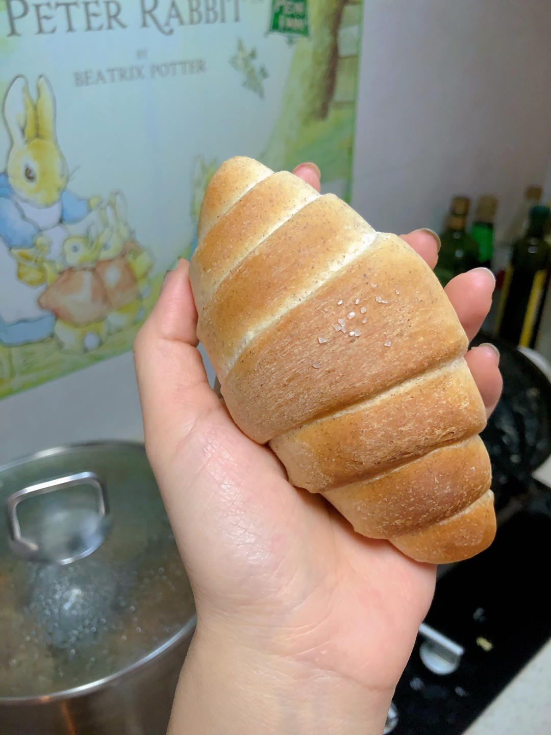 全麦盐面包卷｜日式海盐卷｜永远吃不腻