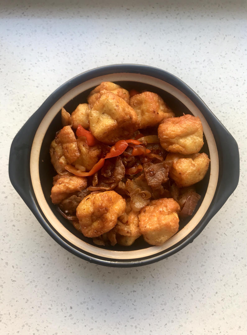 干锅油豆腐