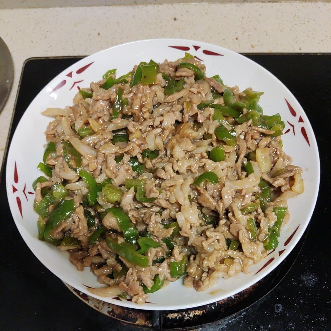 ‼️好吃到舔盘的青椒肉丝盖浇饭