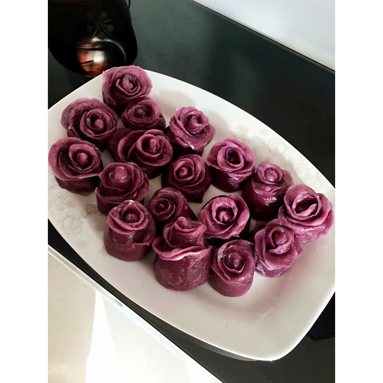 玫瑰紫薯馒头