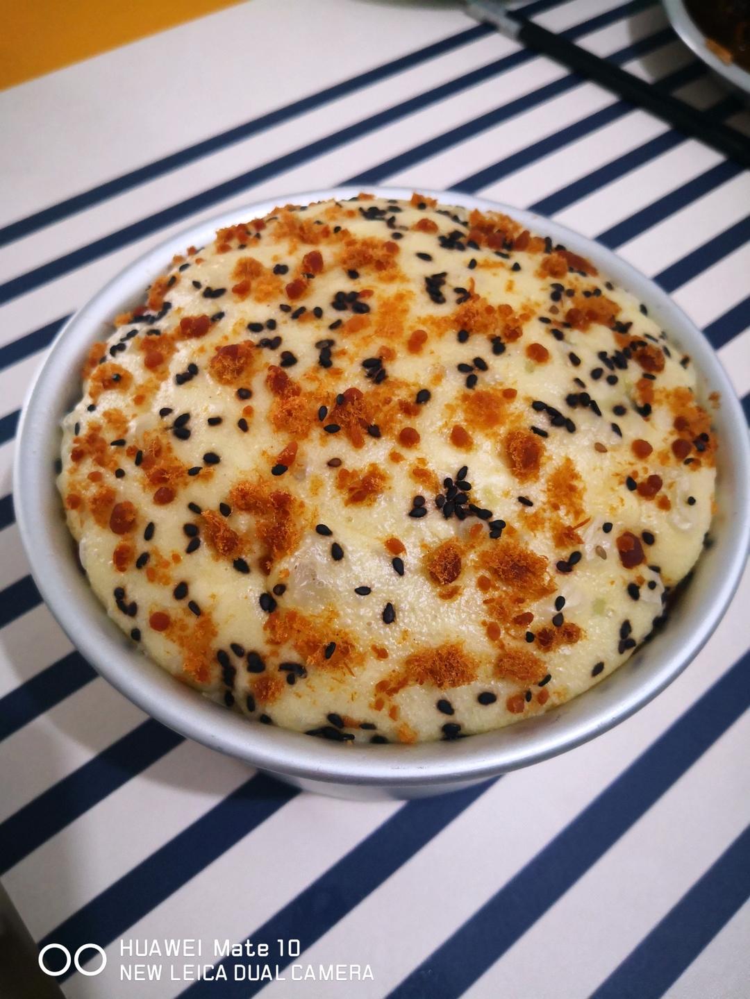 葱香肉松发糕
