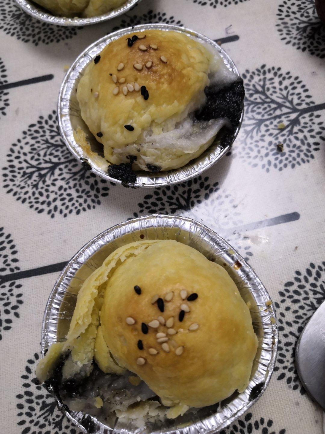 外脆里糯的爆浆烤汤圆