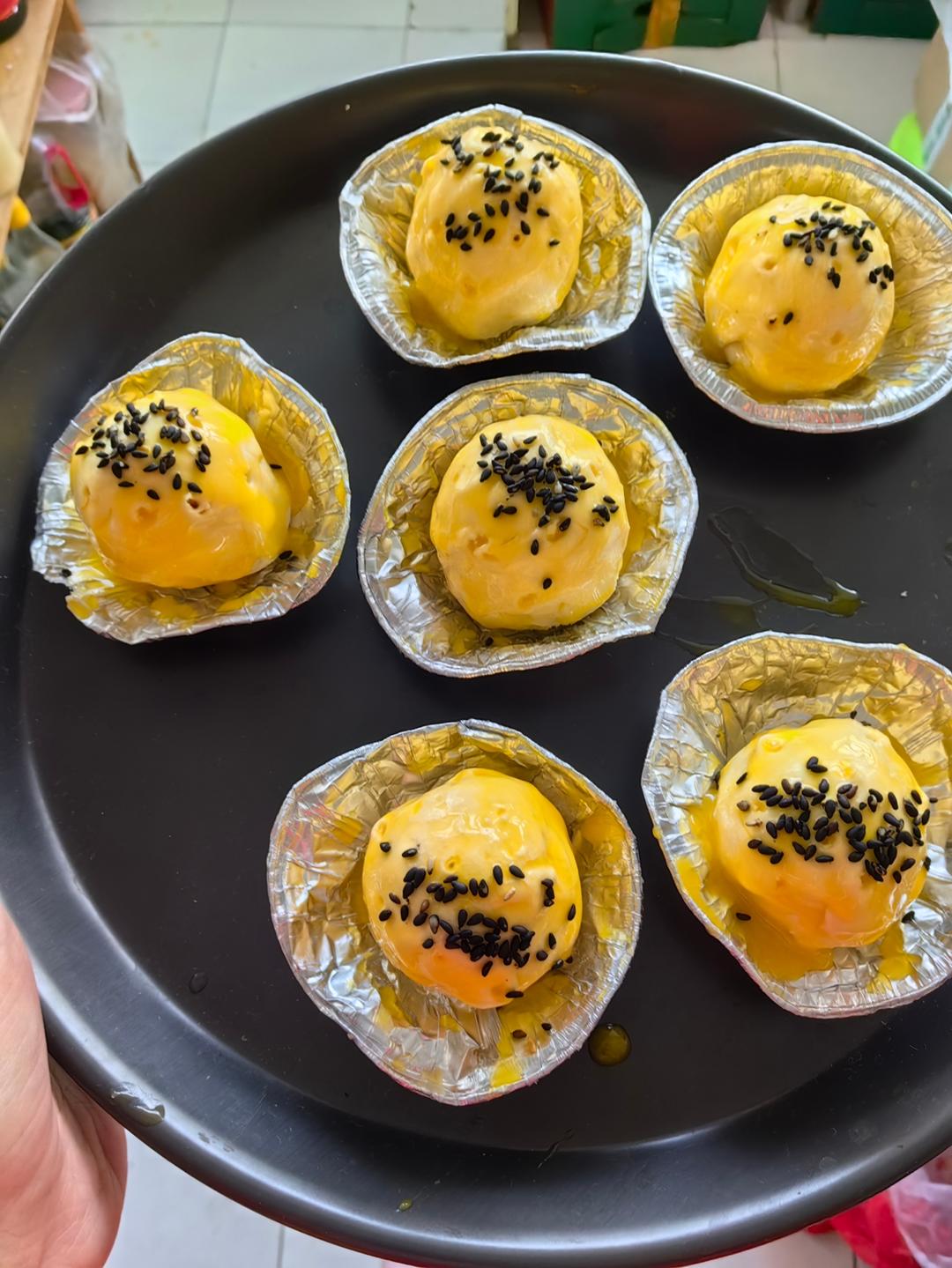 有空气炸锅就能做的小点心「酥皮汤圆」蛋挞皮与汤圆的完美结合👍👍👍