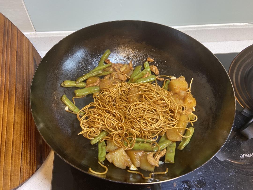 地道老北京扁豆焖面 豆角焖面 太好吃小心吃撑哦