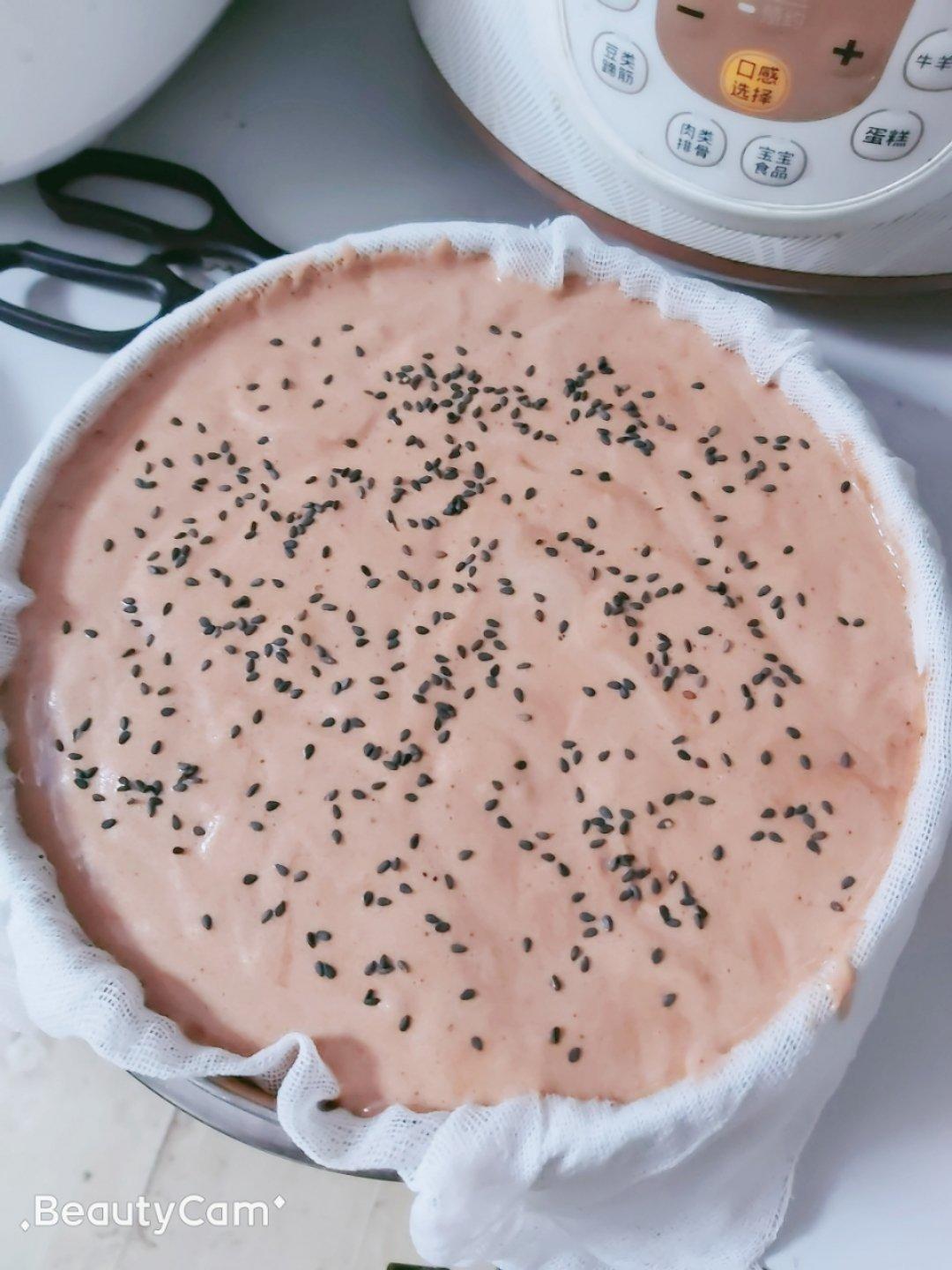 蒸糯米蛋糕：不分蛋无油无水无泡打粉可蒸可烤可电饭煲