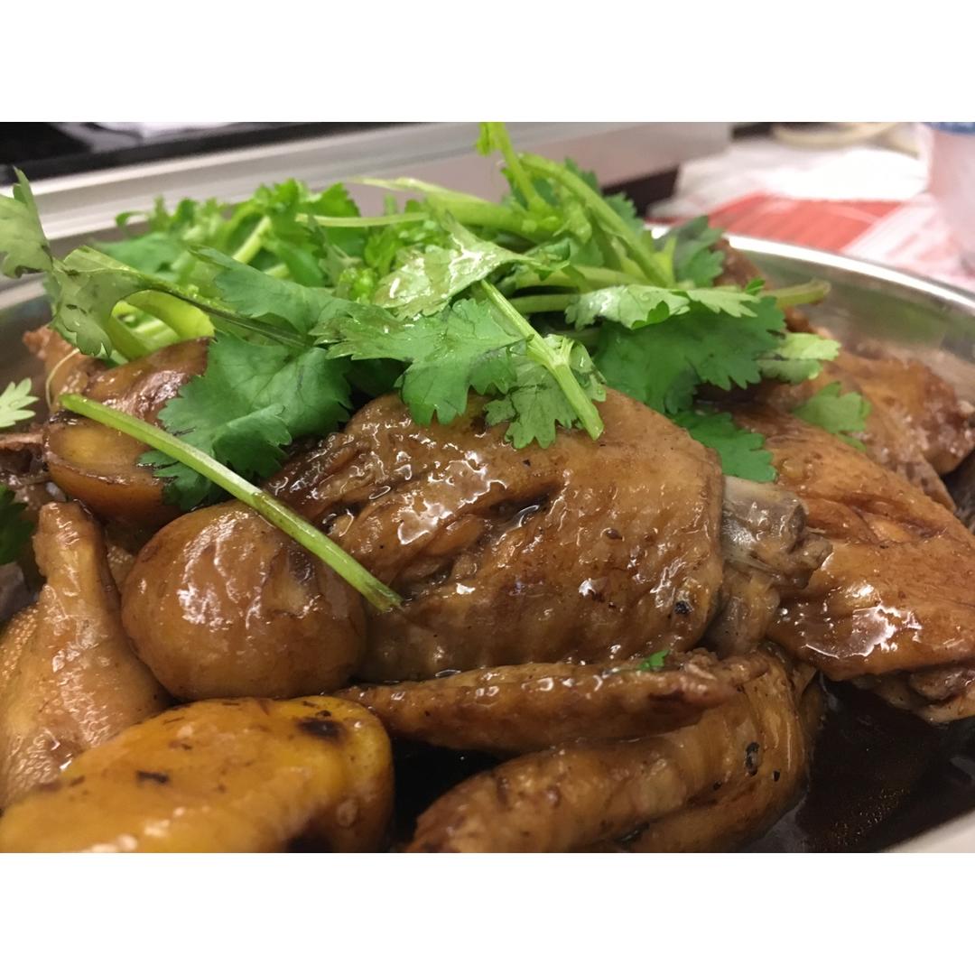 栗子焖鸡翅