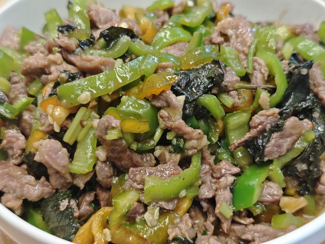 椒香紫苏炒牛肉<广东辣>