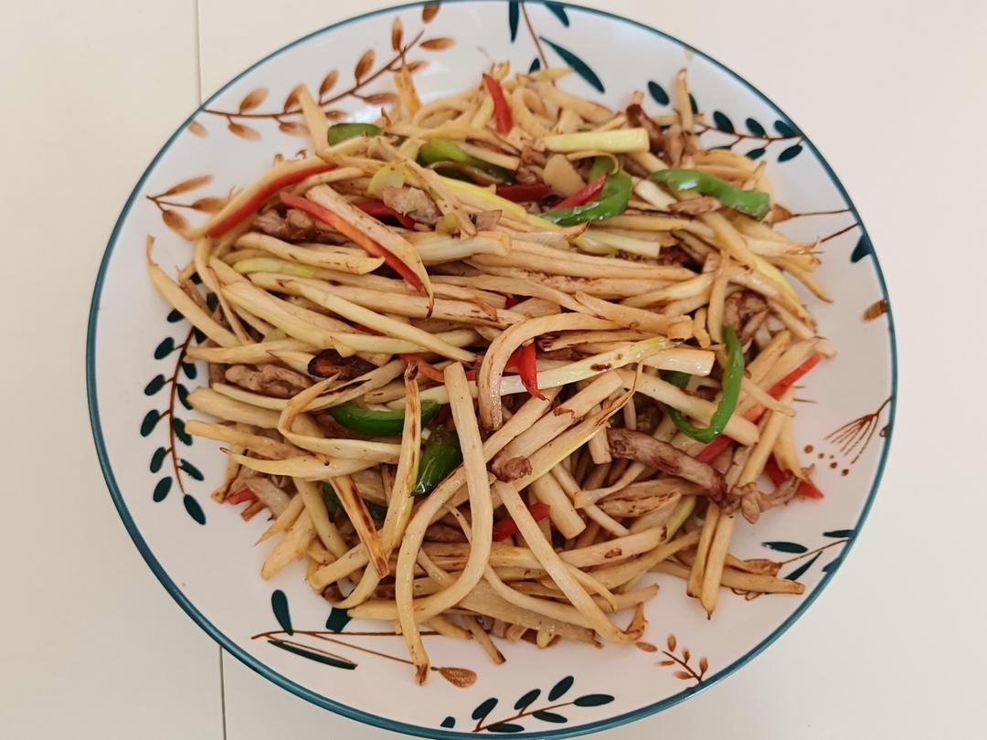 ♨️家常菜.茭白炒肉丝.马克西姆不粘锅