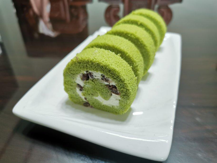 抹茶红豆蛋糕卷
