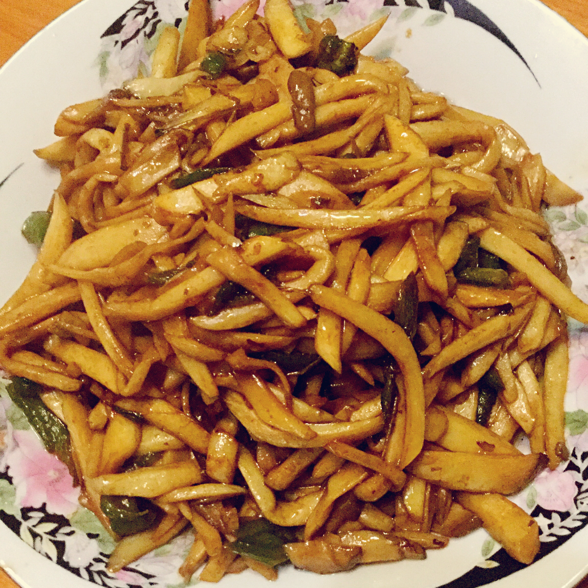 青椒素炒杏鲍菇