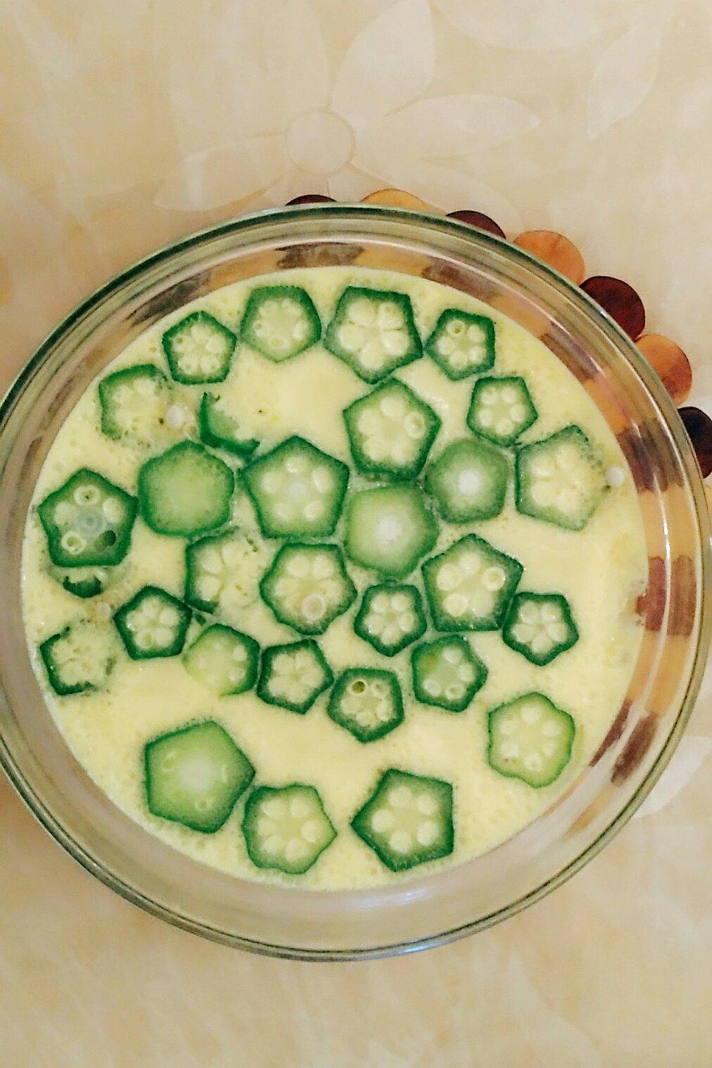 颜值控-做一朵开在碗里的花秋葵蒸水蛋