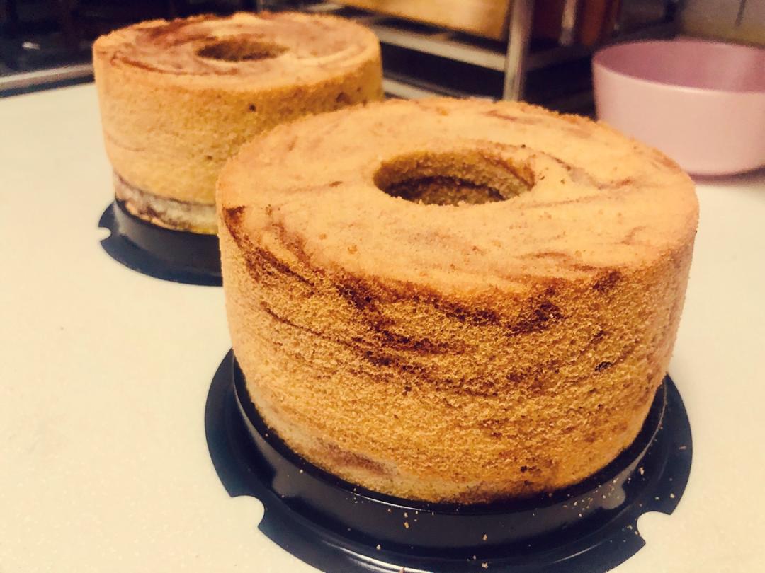 红丝绒大理石戚风Marbled Chiffon Cake（后蛋法超细腻）