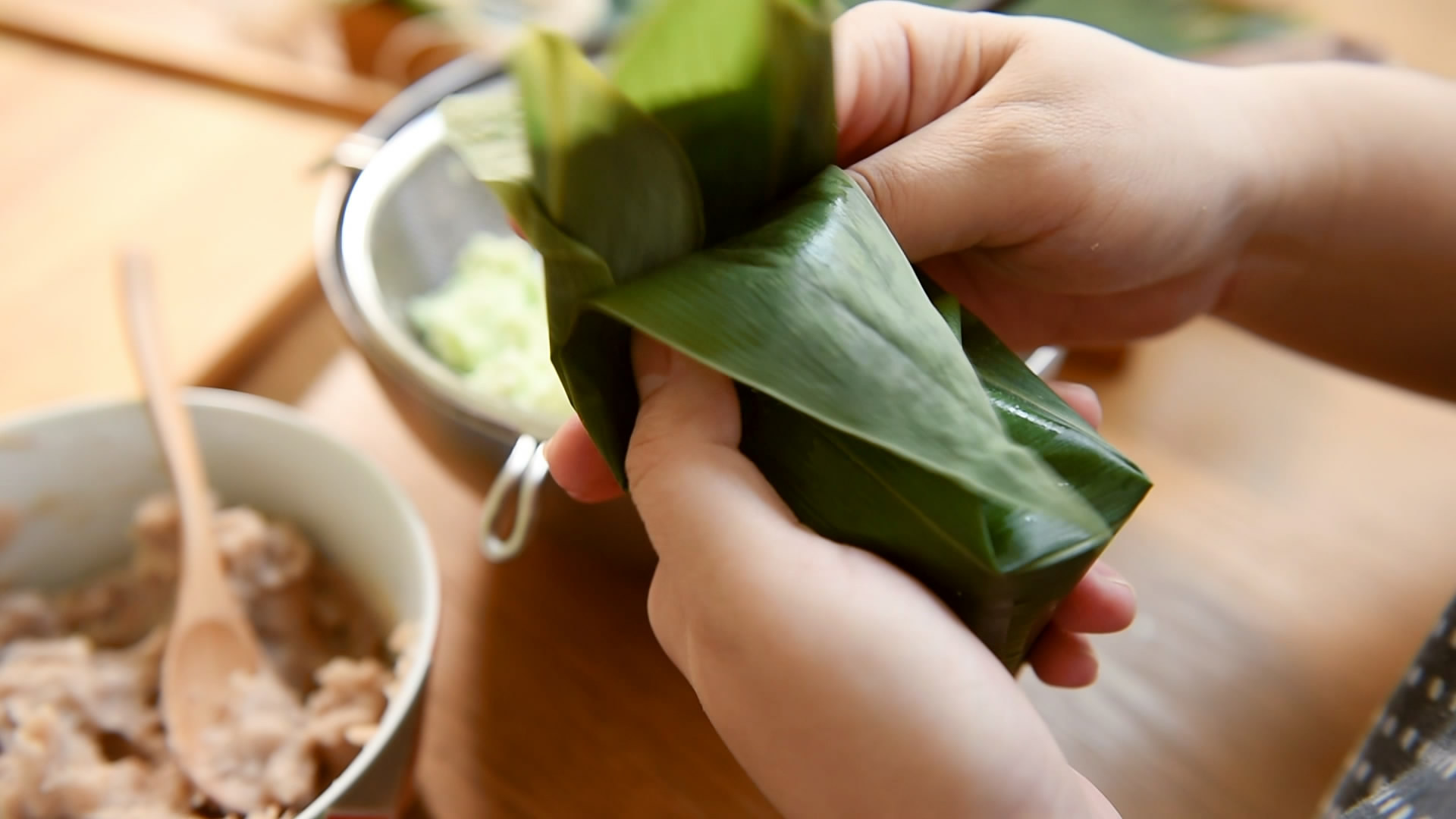 绿油油泰式西米粽子（红豆/香芋馅）（内含料理视频）的做法 步骤14