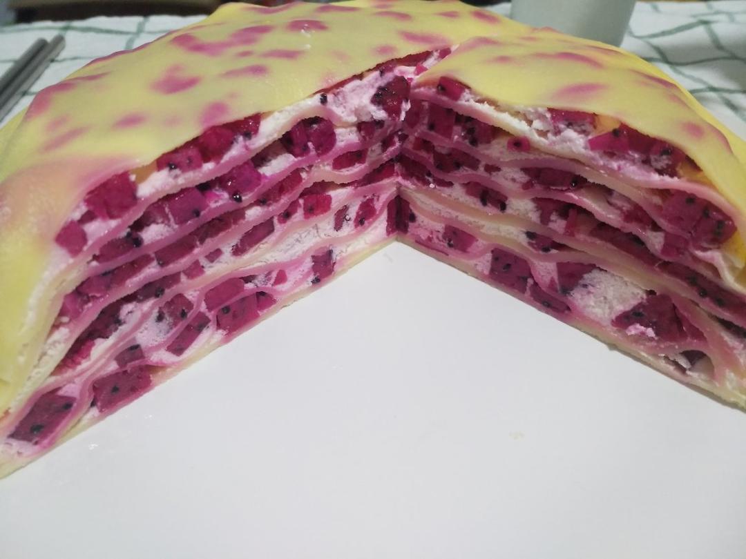 jiangzhaokeke做的火龙果千层蛋糕