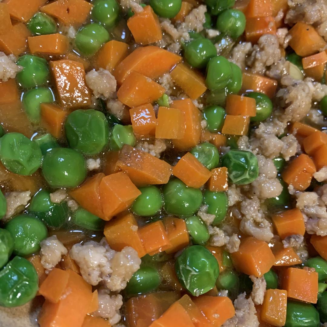 肉沫豌豆胡萝卜