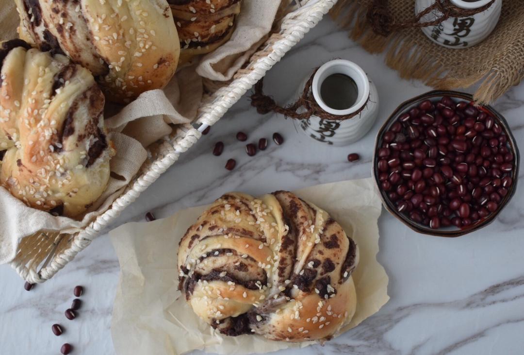 红豆麻花面包（酵母面种）