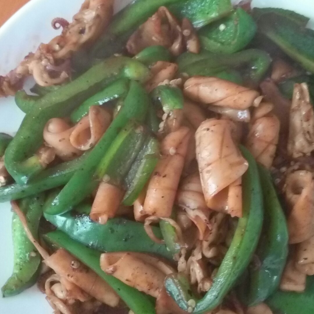 青椒炒鱿鱼
