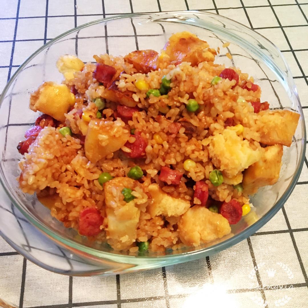 【电饭煲土豆火腿焖饭】