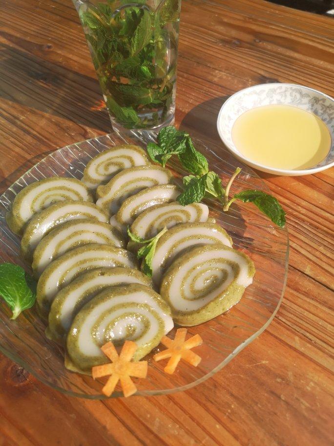 薄荷凉糕。冷饮糕。