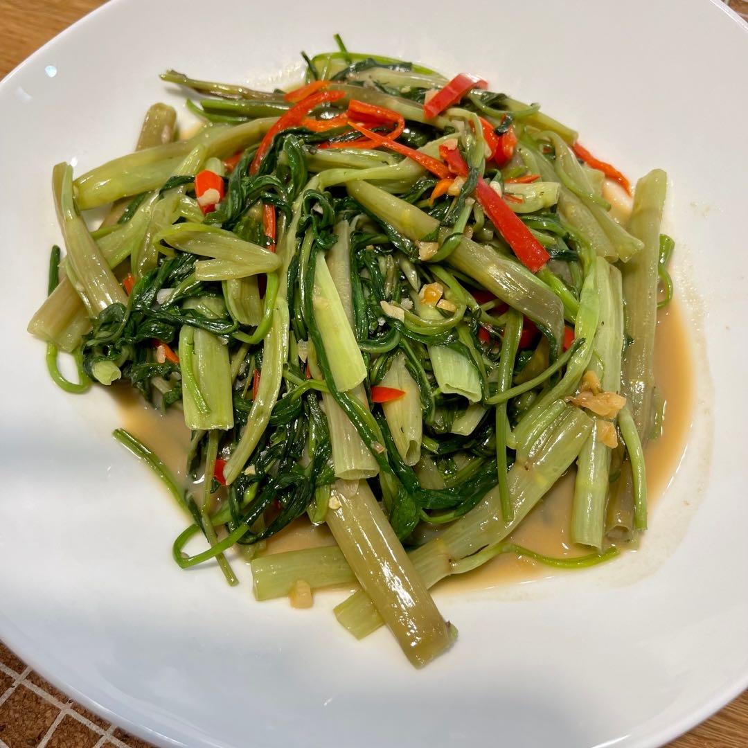 椒丝腐乳炒通菜