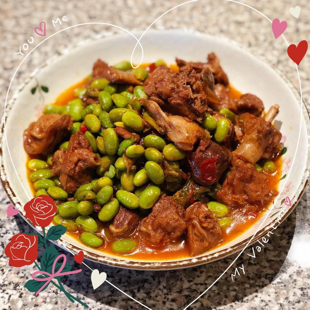 青豆烧鸭子