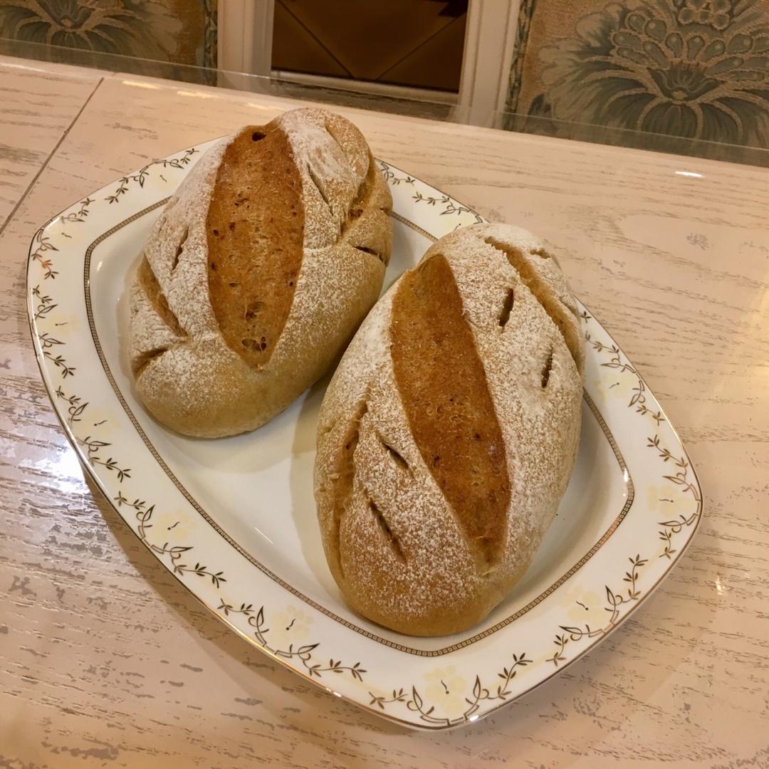 香喷喷的全麦培根面包