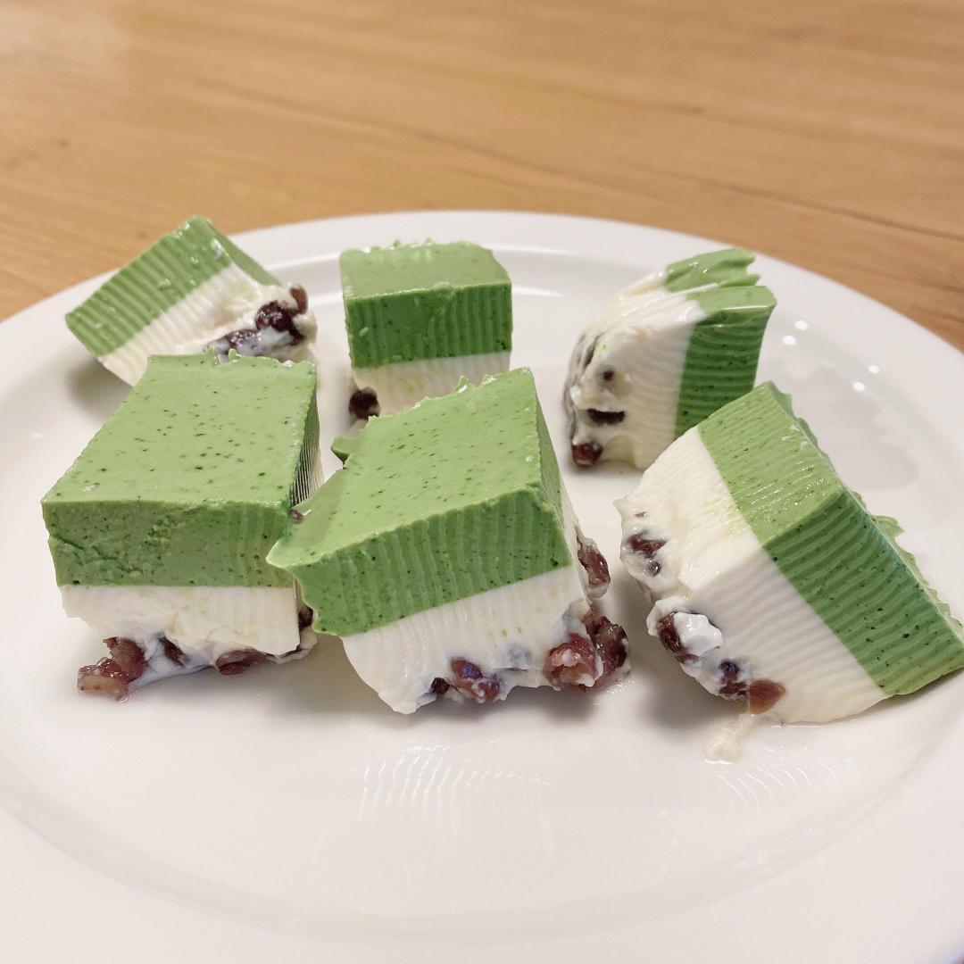 抹茶红豆奶糕