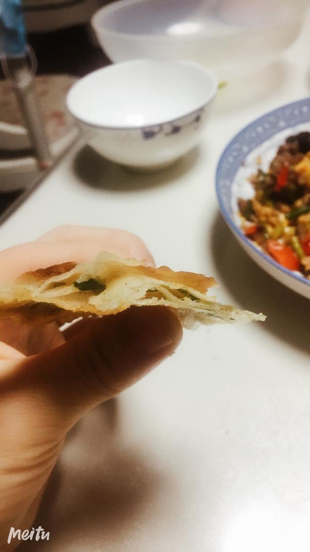 香酥千层饼，葱油饼，酥掉渣了