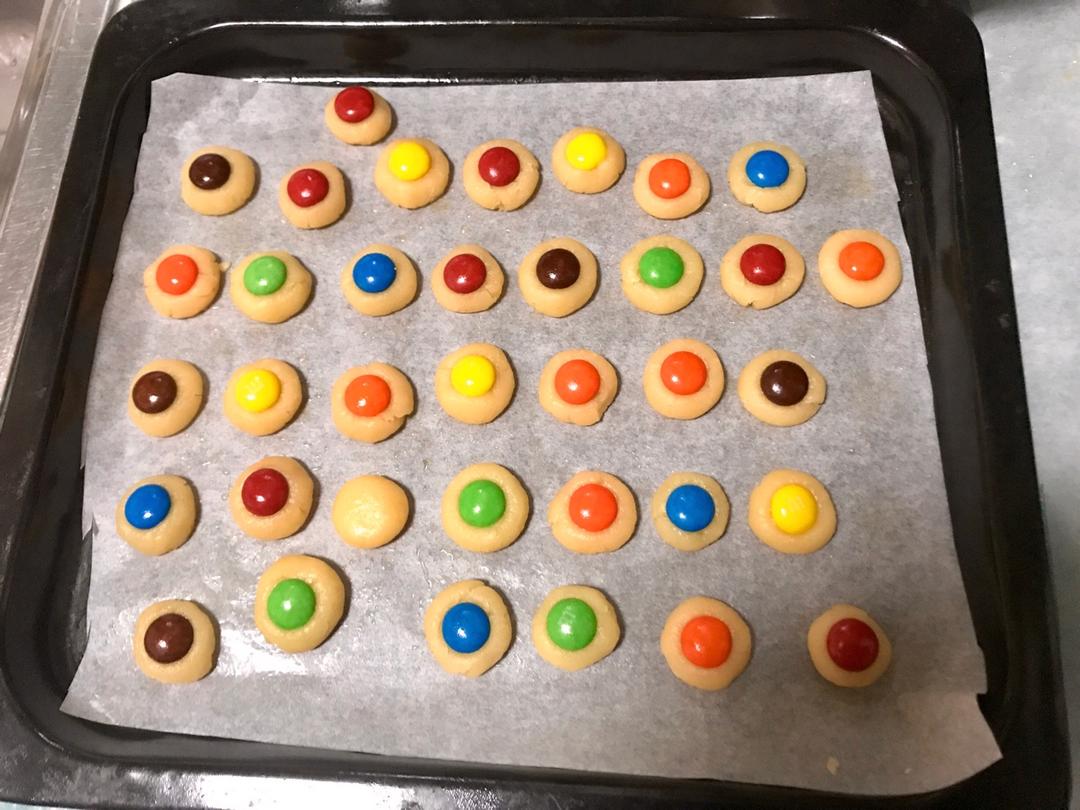 椰子味迷你MM豆曲奇小饼