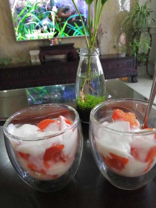 酸奶木瓜的做法