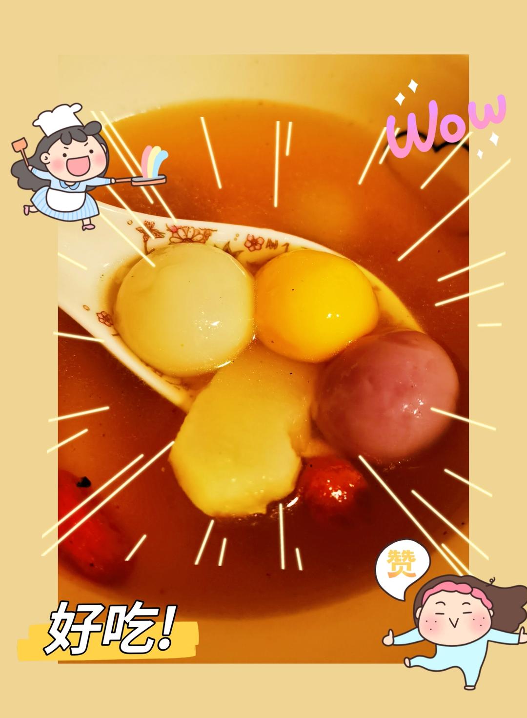 红枣枸杞酒酿圆子