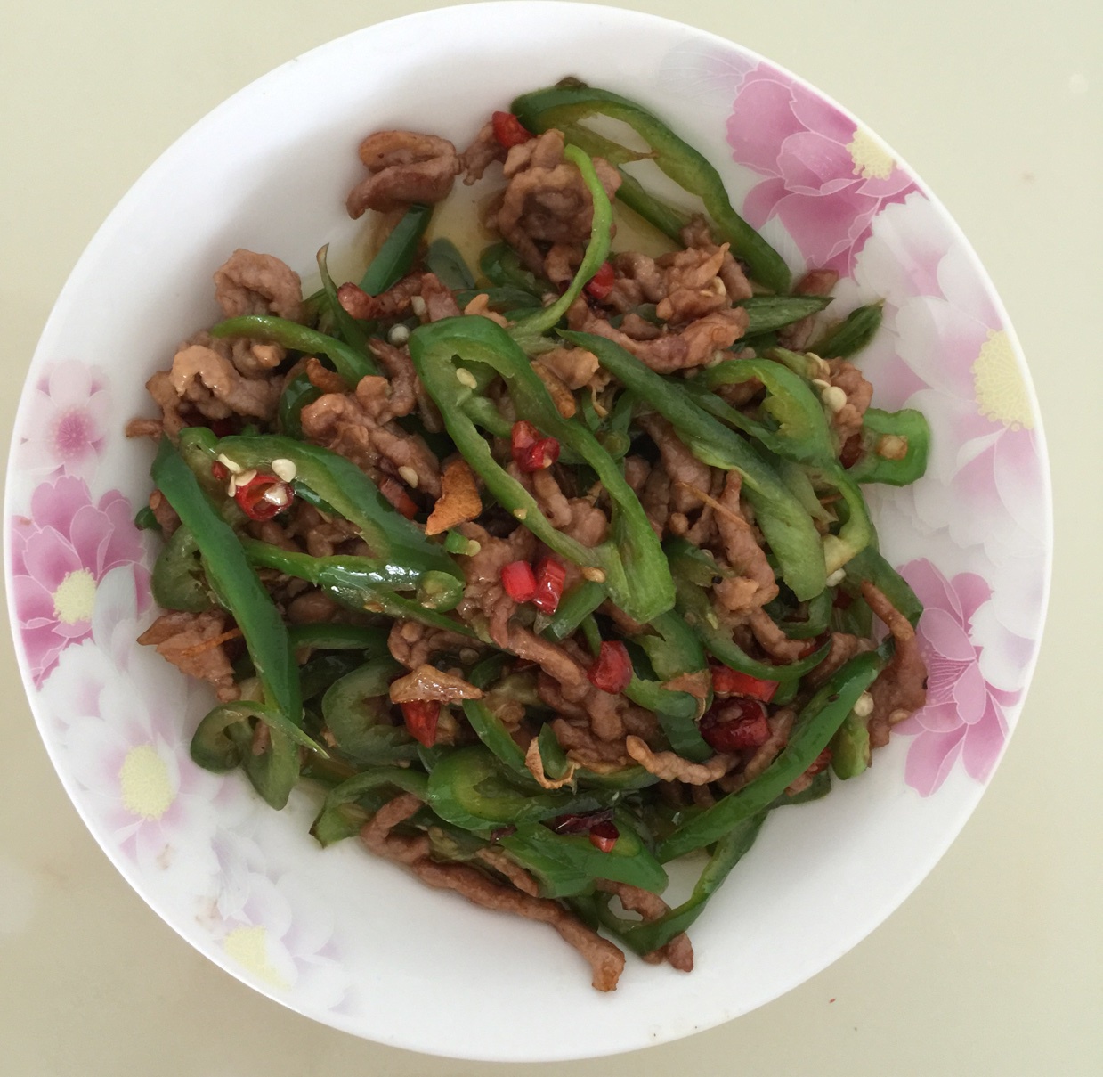 青椒炒肉丝