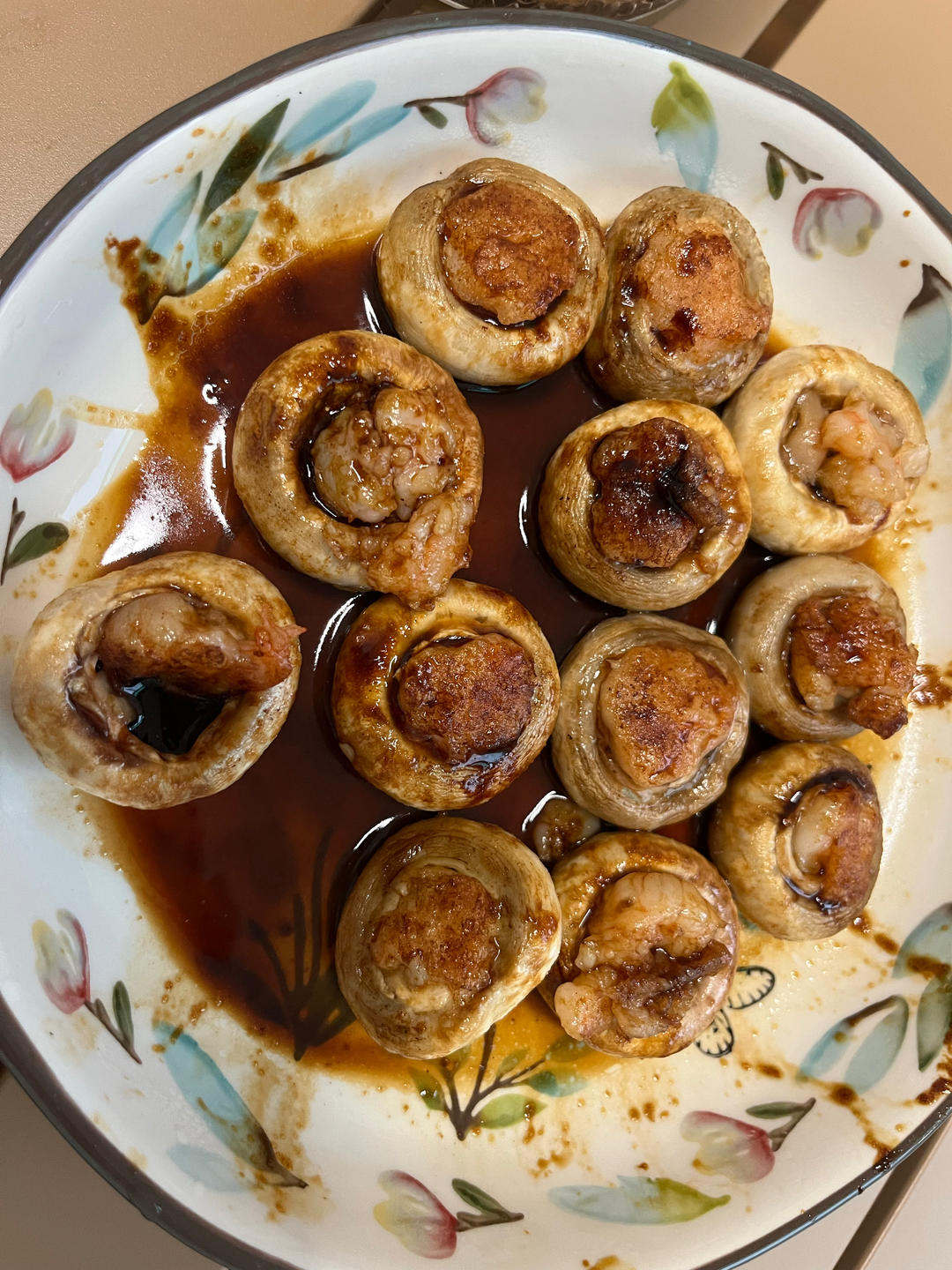 万能酱汁 虾滑酿口蘑