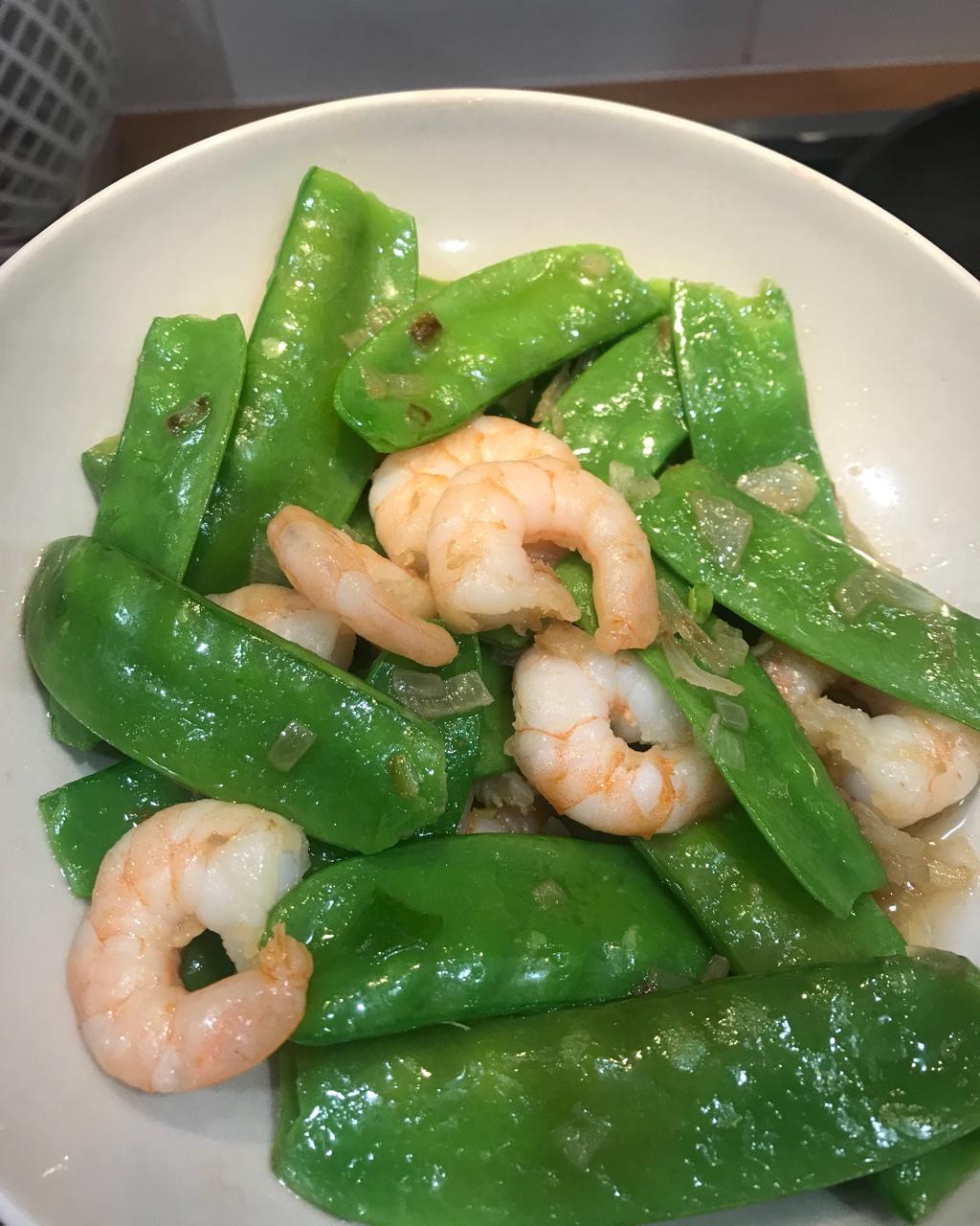 荷兰豆炒虾仁