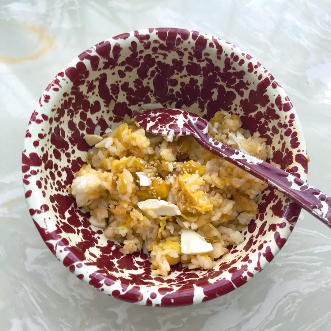 南瓜咸鸭蛋炒饭——最好吃的南瓜炒饭【健康主食】